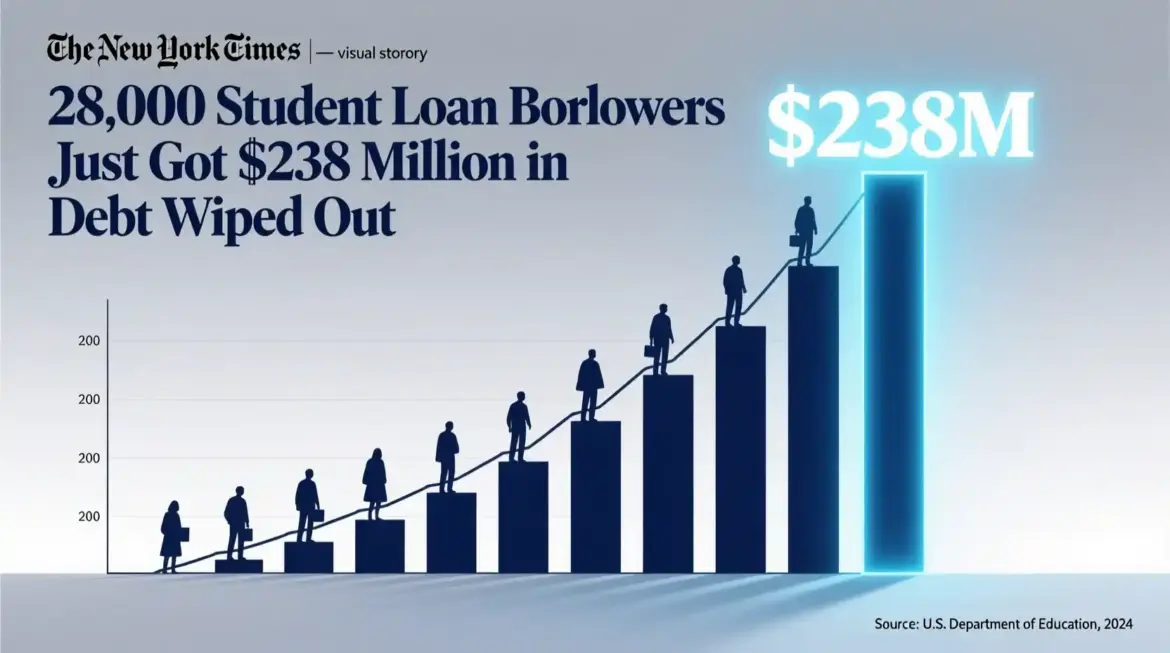 28,000 student loan borrowers just got $238 million in debt wiped out