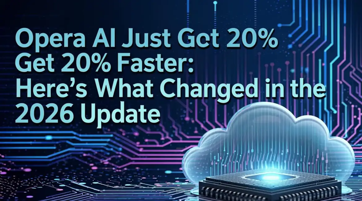 Opera AI Just Got 20% Faster Here's What Changed in the 2026 Update