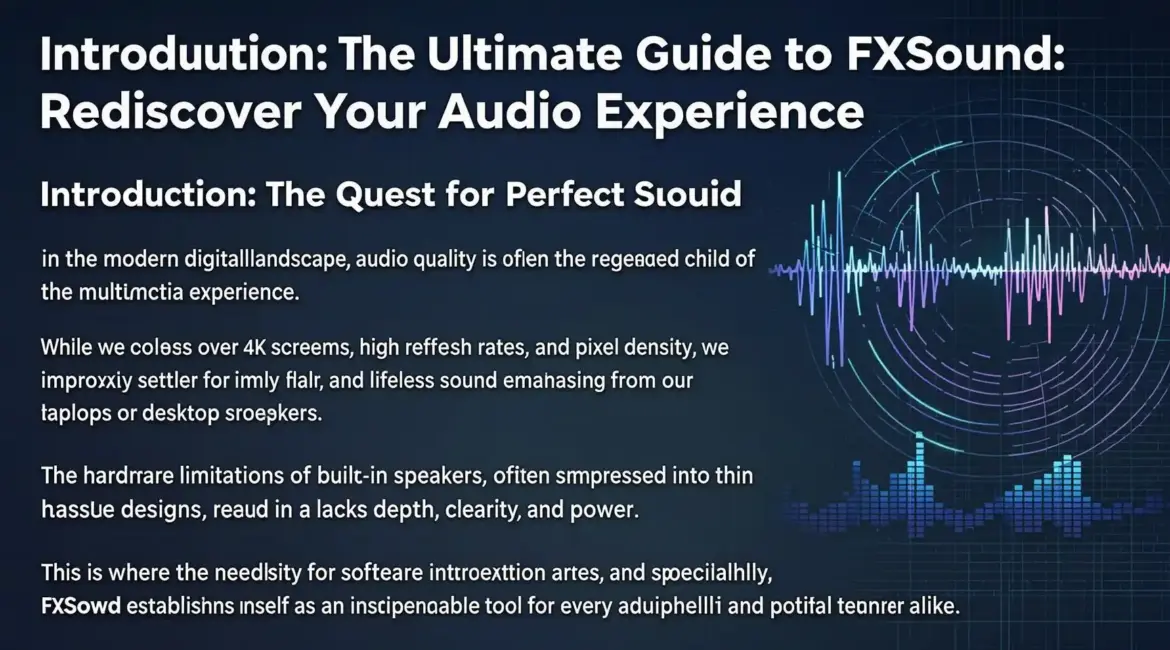 The Ultimate Guide to FxSound Rediscover Your Audio Experience